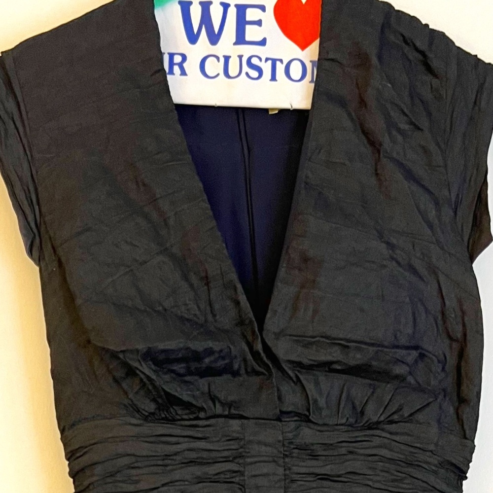 Nicole Miller Ruched V-Neck Sheath Dress